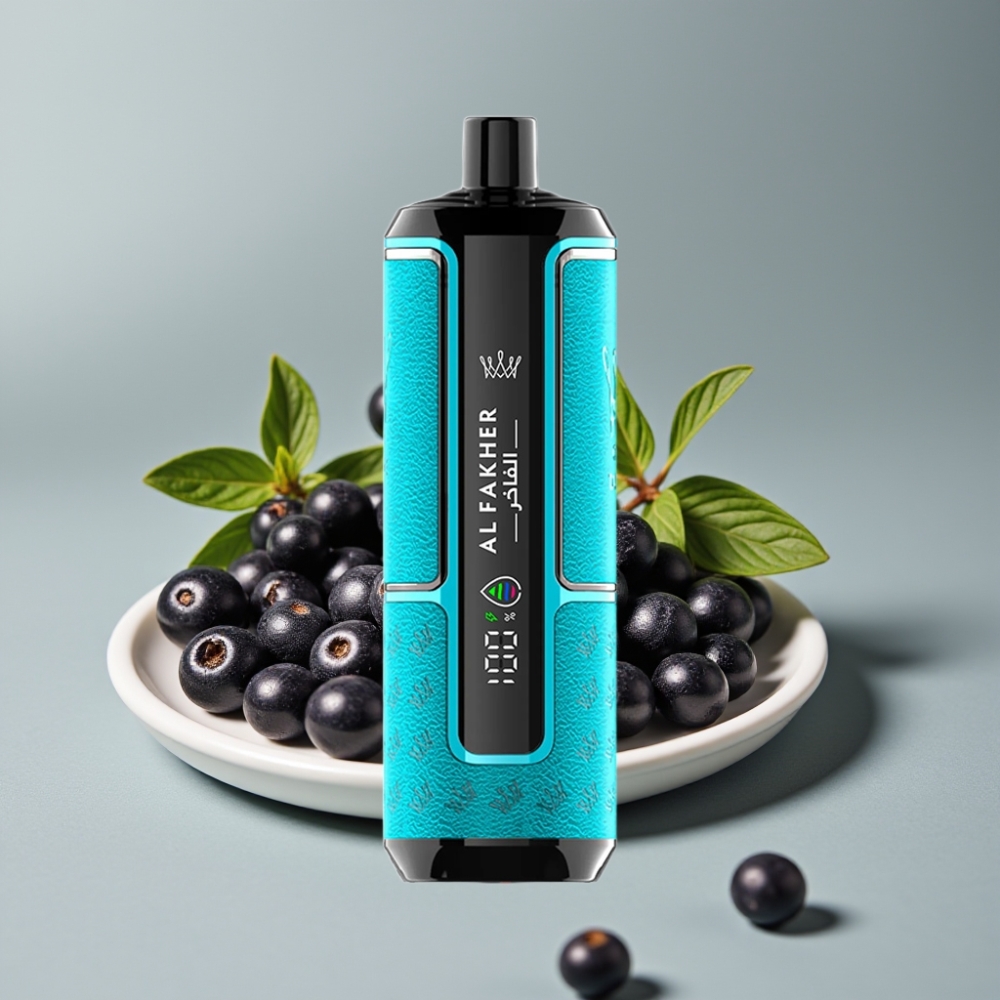 Al Fakher Crown Bar 15K Hypermax Απορρυπανιστικό Vape Kit Μαύρο Φραγκοστάφυλο Μέντα – 22ml, 15.000 Puffs, 600mAh