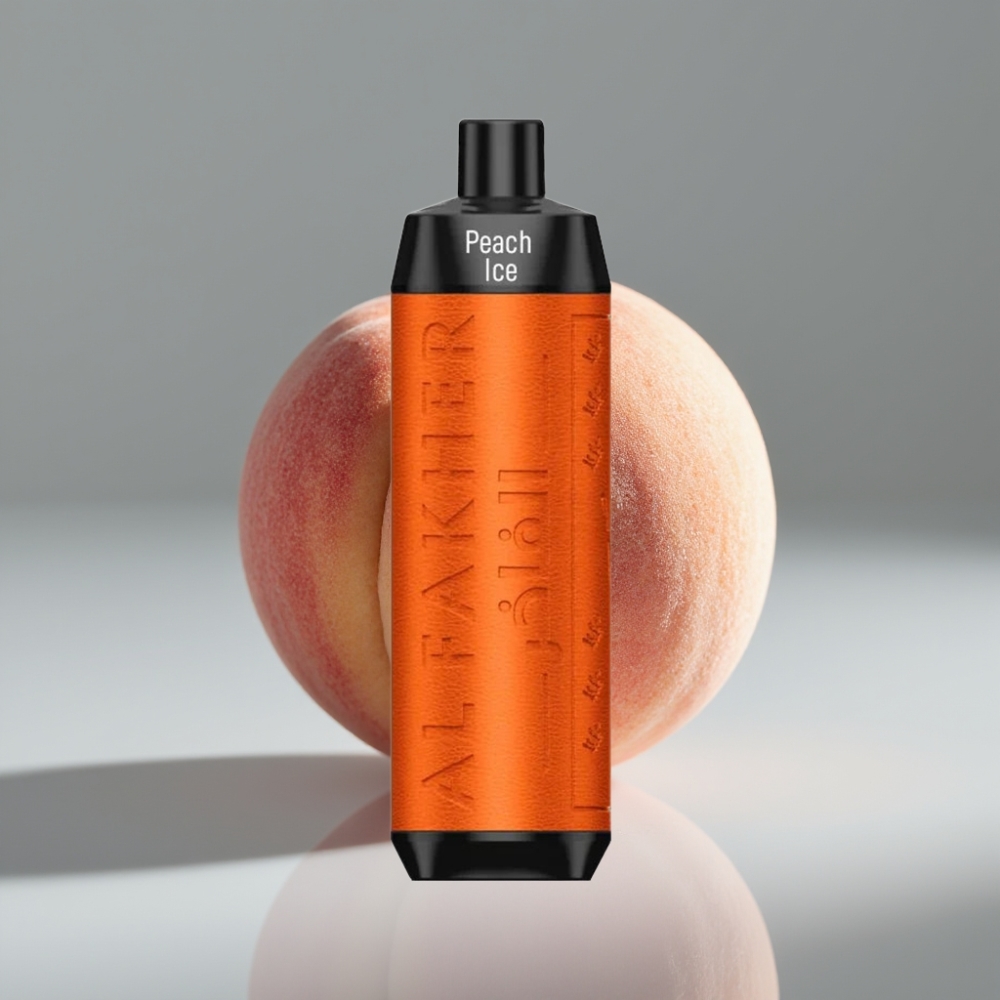 Al Fakher Crown Bar 8000 Crystal Vape μιας χρήσης ροδάκινο πάγο – 18ml, 5mg νικοτίνη, 8000 πuffs, 600mAh