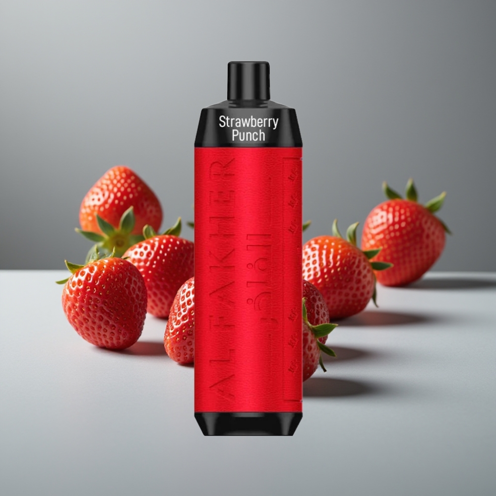 Al Fakher Crown Bar 8000 Crystal Vape μιας χρήσης Φράουλα Punch – 18ml, 5mg, 8000 Puffs