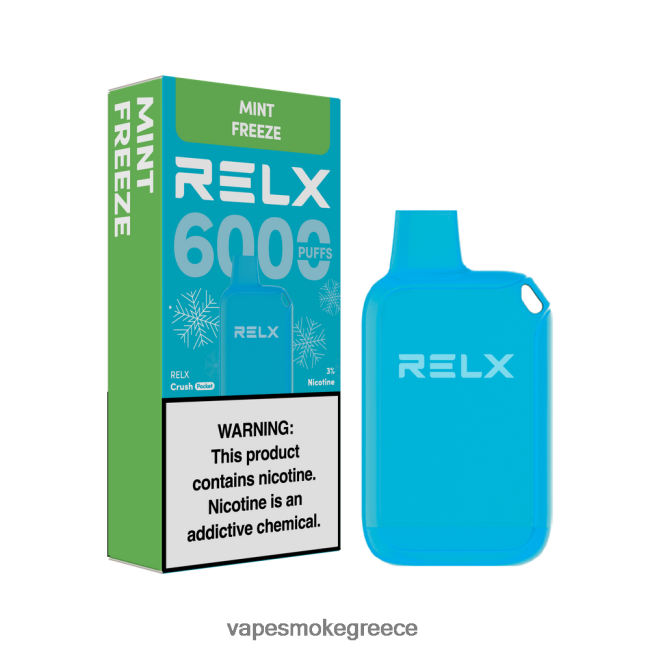 Vape Smoke - RELX Crush Pocket 6000 παγωμένα μέντα κατάψυξη JJ4B0212