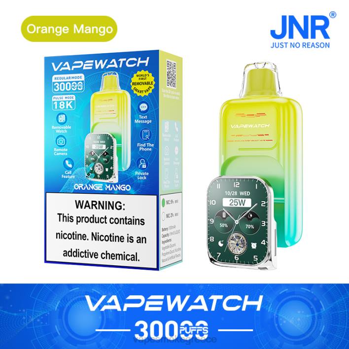 JNR ρολόι vape πορτοκαλί μάνγκο 4X8H2 Vape Smoke
