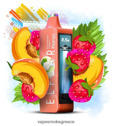 Pod System Vapes - Elf Bar Planet 25000 φράουλα ροδάκινο 4Z4JRN28