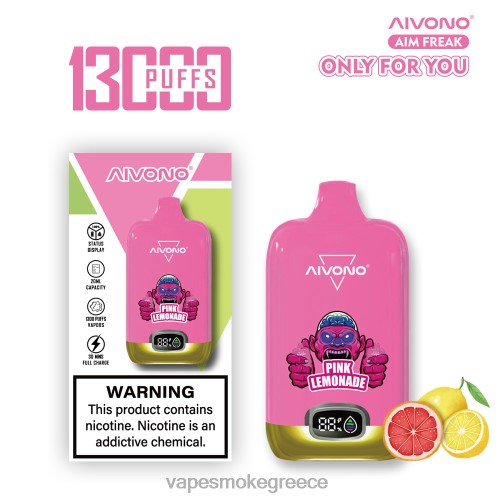 Vape Μιασ Χρησησ - Aivono AIM FREAK 13000 LPV66249 ροζ λεμονάδα