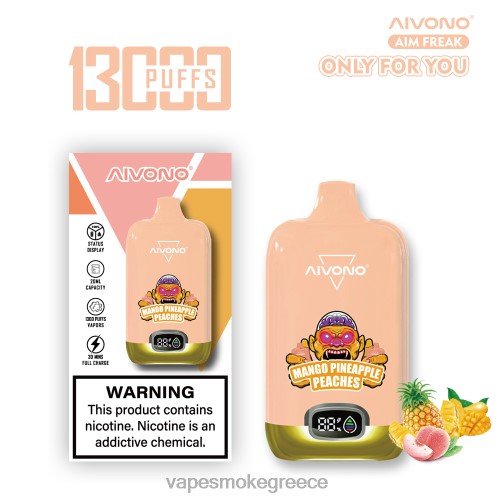 Vape Χωρισ Νικοτινη - Aivono AIM FREAK 13000 LPV66250 μάνγκο ανανά ροδάκινα