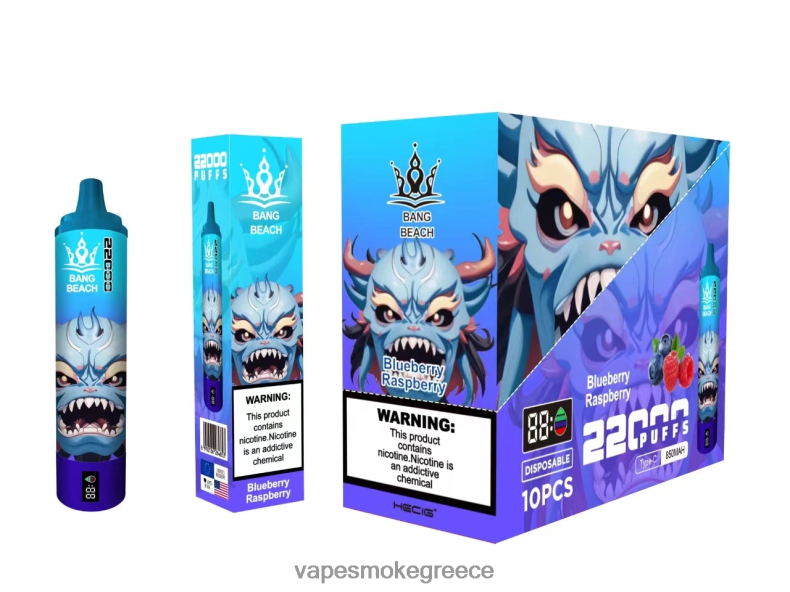 Vape Μιασ Χρησησ - Bang Beach Έξυπνη οθόνη 22000 ρουφηξιών βατόμουρο βατόμουρο 44L6214