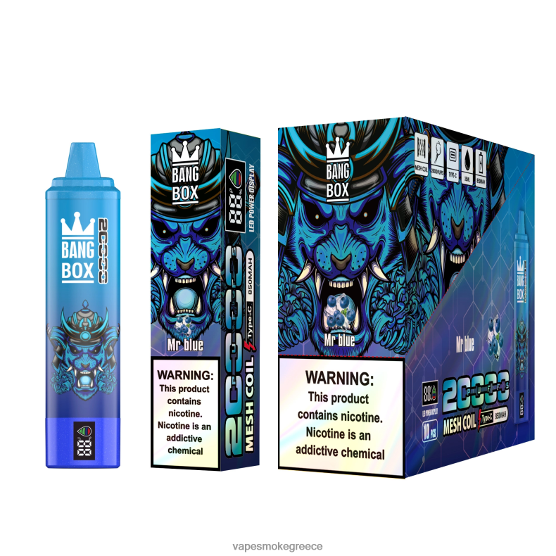 Vape Χωρισ Νικοτινη - Bang Box Έξυπνη οθόνη 20000 ρουφηξιών κύριε μπλε 44L6260
