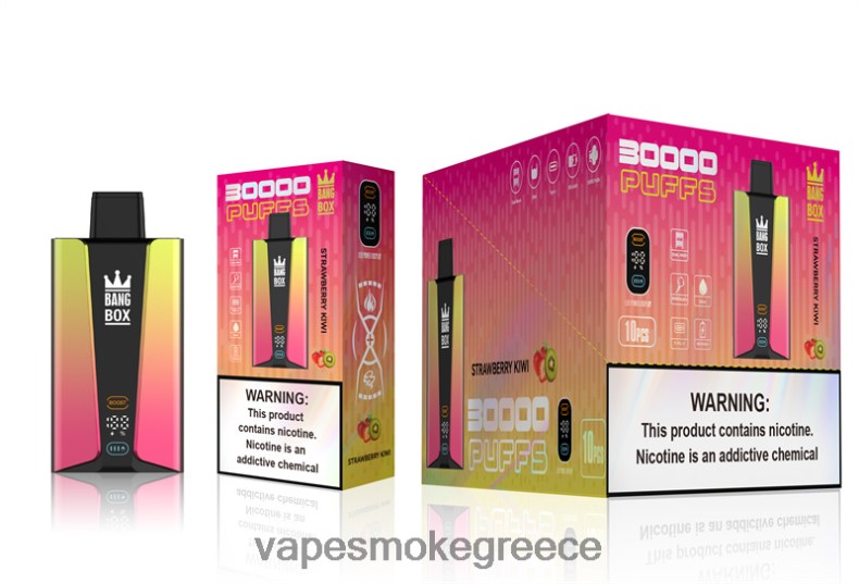 Vape Μιασ Χρησησ - Bang Box Έξυπνη οθόνη 30000 ρουφηξιών ακτινίδιο φράουλα 44L6274