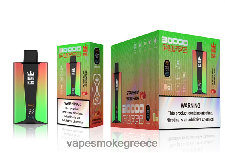 Vape Χωρισ Νικοτινη - Bang Box Έξυπνη οθόνη 30000 ρουφηξιών καρπούζι φράουλα 44L6275
