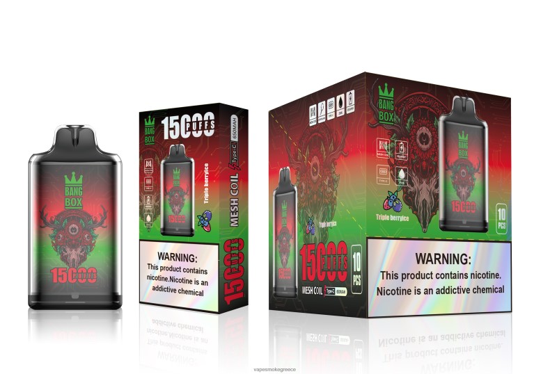 Vape Μιασ Χρησησ - Bang Box s1-15000 ρουφηξιές τριπλός πάγος μούρων 44L62104