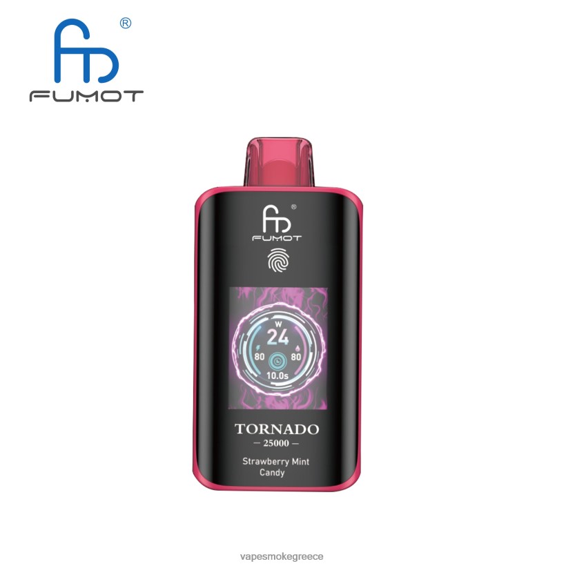Vape Χωρισ Νικοτινη - Fumot Tornado 25000 ατμούς μιας χρήσης καραμέλα μέντας φράουλα 6N248615