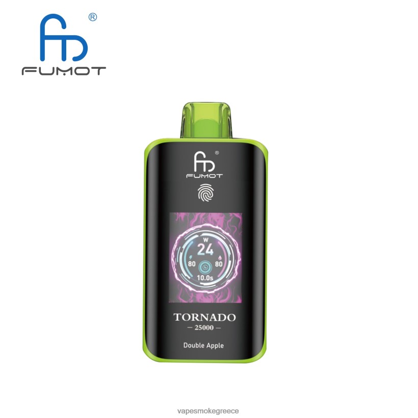 Vape Χωρισ Νικοτινη - Fumot Tornado 25000 ατμούς μιας χρήσης διπλό μήλο 6N24865