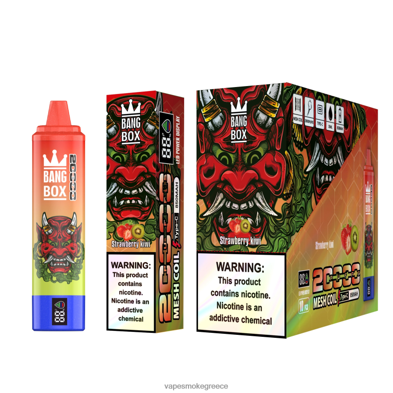 Vape Greece - Bang Box Έξυπνη οθόνη 20000 ρουφηξιών ακτινίδιο φράουλα 44L6251