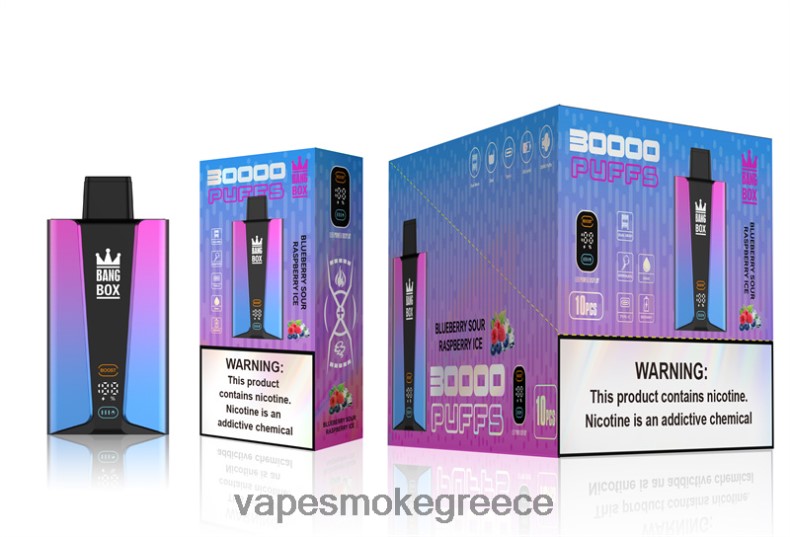 Vape Greece - Bang Box Έξυπνη οθόνη 30000 ρουφηξιών βατόμουρο ξινό πάγο βατόμουρο 44L6281
