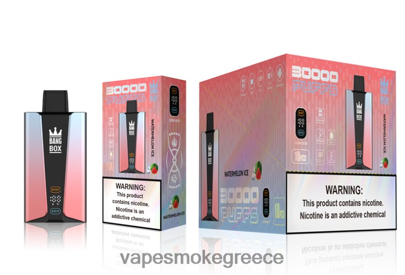 Vape Greece - Bang Box Έξυπνη οθόνη 30000 ρουφηξιών πάγος καρπούζι 44L6286