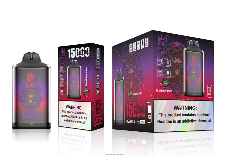 Vape Greece - Bang Box s1-15000 ρουφηξιές σταφύλι φράουλα 44L62111