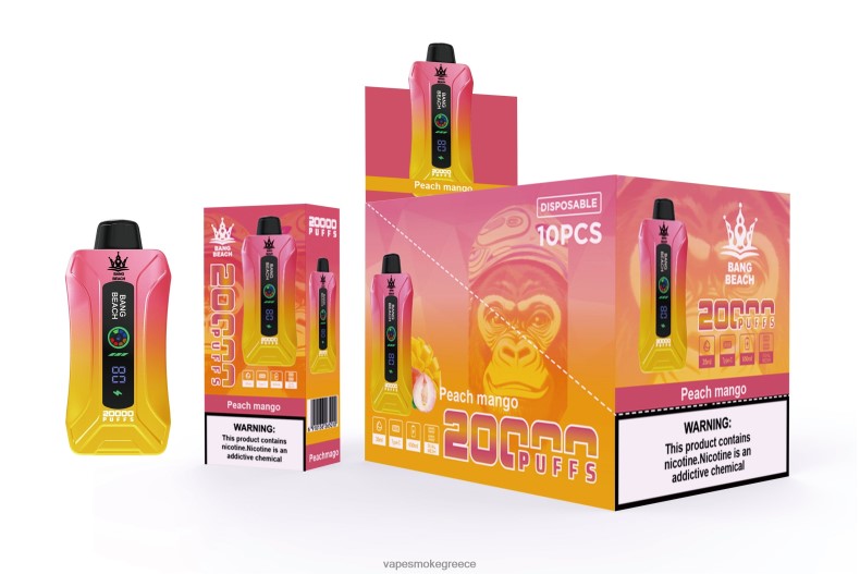 Vape Smoke - Bang Beach Έξυπνη οθόνη ατμού 20000 ρουφηξιών ροδάκινο μάνγκο 44L622