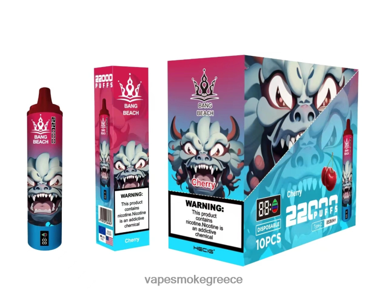 Vape Smoke - Bang Beach Έξυπνη οθόνη 22000 ρουφηξιών κεράσι 44L6217