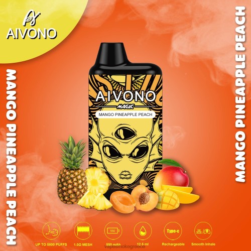 Pod System Vapes - Aivono AIM MAGIC 5800 κουτί τσιγάρο LPV6688 μάνγκο ανανά ροδάκινο