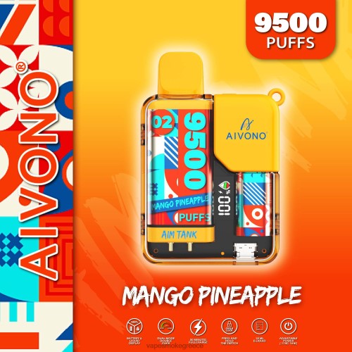 Vape Μιασ Χρησησ - Aivono AIM TANK 9500 LPV6634 ανανάς μάνγκο