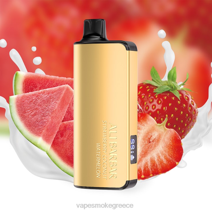 Vape Μιασ Χρησησ - Alibarbar Ingot 9000 ατμούς μιας χρήσης καρπούζι καρύδας φράουλα 00Z6224