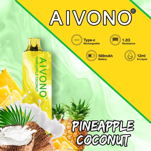Vape Greece - Aivono AIM GUN 7000 LPV66106 ανανά καρύδα