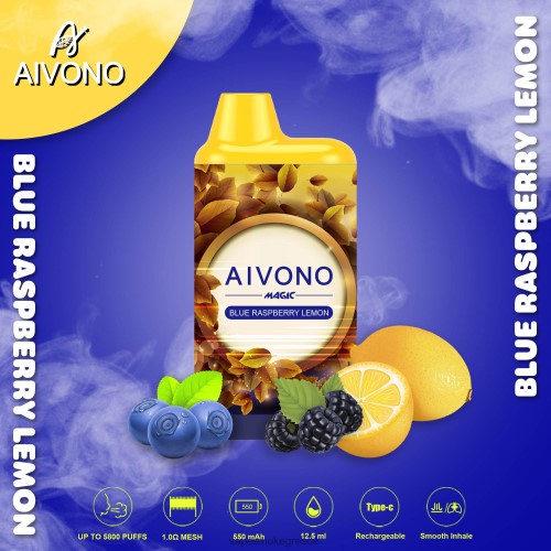 Vape Greece - Aivono AIM MAGIC 5800 κουτί τσιγάρο LPV6691 μπλε βατόμουρο λεμόνι