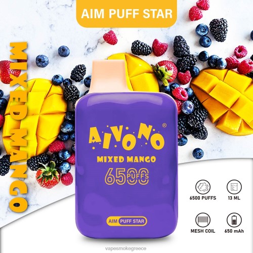 Vape Greece - Aivono AIM PUFF STAR 6500 LPV66296 ανάμεικτο μάνγκο