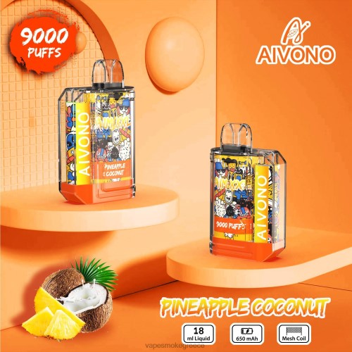 Vape Smoke - Aivono AIM XXL Αυτοκόλλητο 9000 στόμα διάφανο LPV6652 ανανά καρύδα