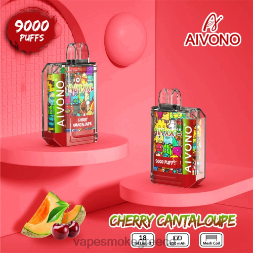 Vape Smoke - Aivono AIM XXL Αυτοκόλλητο 9000 στόμα διάφανο LPV6657 κεράσι πεπόνι