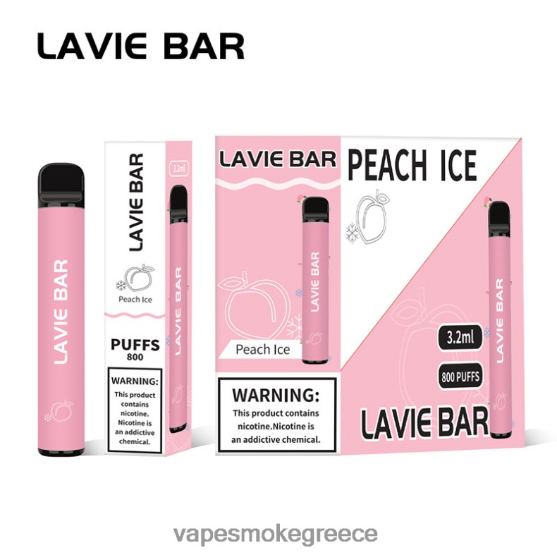 Vape Μιασ Χρησησ - LAVIE BAR 800 ρουφηξιές πάγος ροδάκινου LFFP0Z314