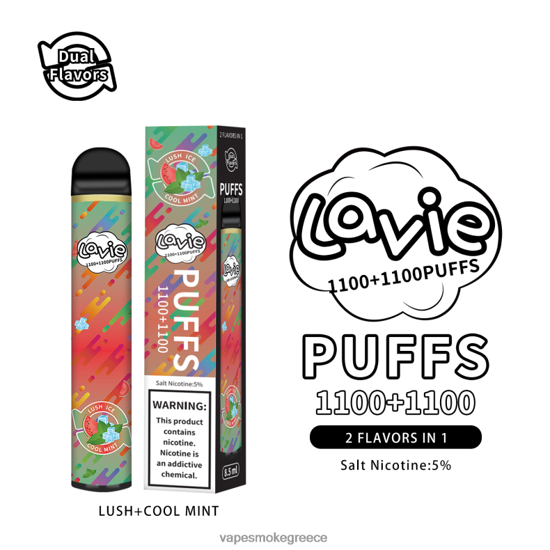 Vape Μιασ Χρησησ - LAVIE BAR Switch 2200 ρουφηξιές πλούσια/δροσερή μέντα LFFP0Z294