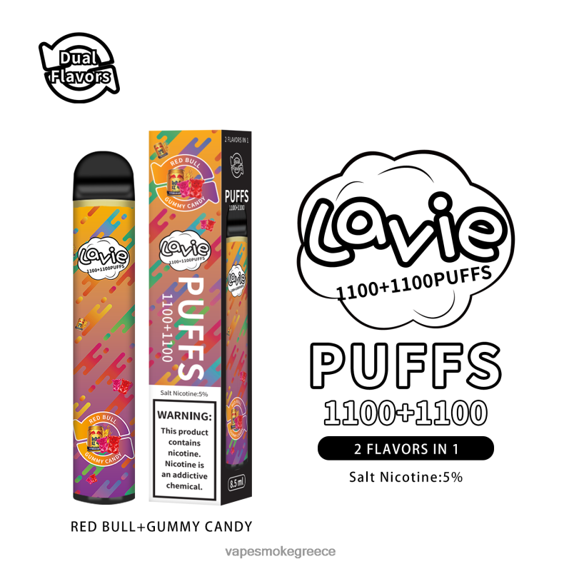 Vape Μιασ Χρησησ - LAVIE BAR Switch 2200 ρουφηξιές καραμέλα red bull/gummy LFFP0Z299