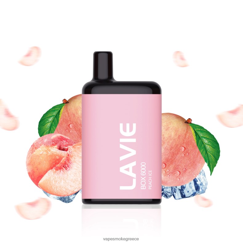 Vape Χωρισ Νικοτινη - LAVIE BOX 6000 ρουφηξιές πάγος ροδάκινου LFFP0Z200