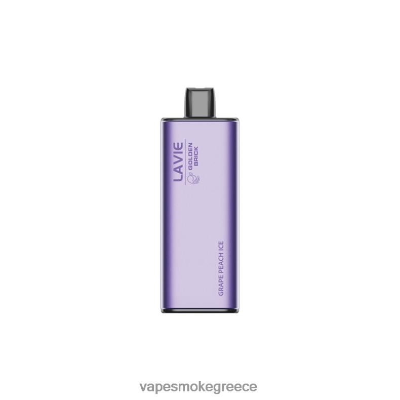 Vape Χωρισ Νικοτινη - LAVIE GOLDEN BRICK 10000 ρουφηξιές πάγος ροδάκινου σταφυλιού LFFP0Z60