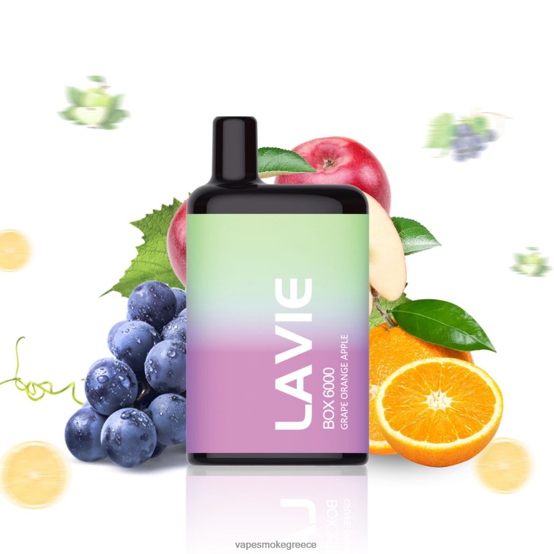 Vape Smoke - LAVIE BOX 6000 ρουφηξιές μήλο πορτοκαλιού σταφυλιού LFFP0Z202
