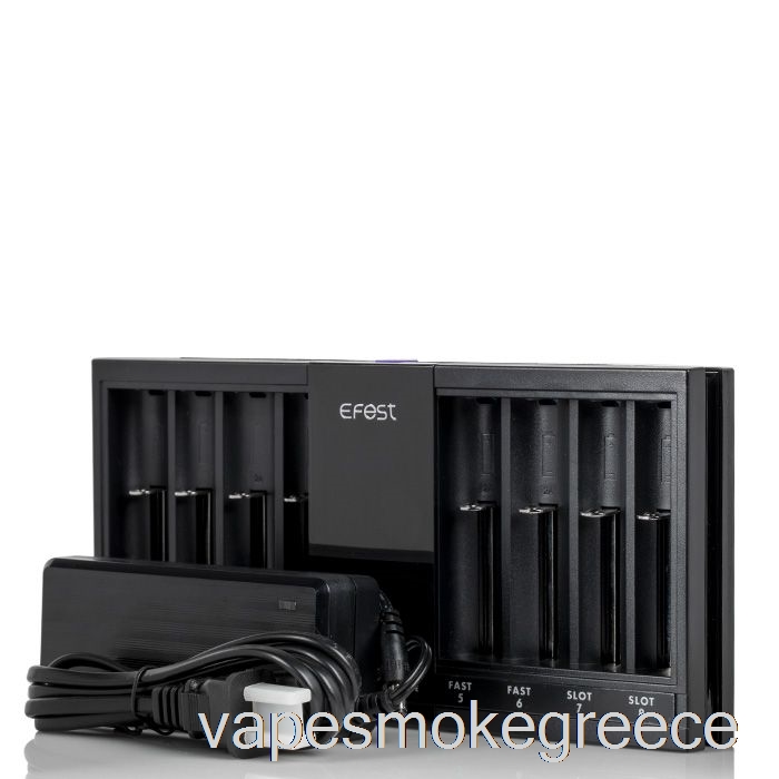 Vape Greece Efest Luc V8 διπλή οθόνη Lcd γρήγορος φορτιστής μπαταρίας
