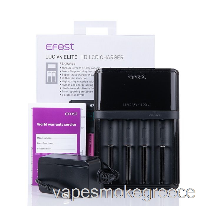 Vape Greece Efest Luc V4 Elite φορτιστής Hd Lcd