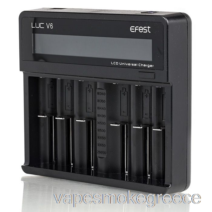 Vape Greece Efest Luc V6 6-bay Lcd γενικός φορτιστής