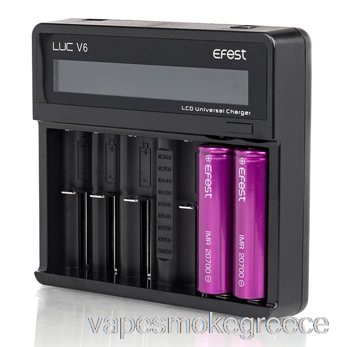 Vape Greece Efest Luc V6 6-bay Lcd γενικός φορτιστής