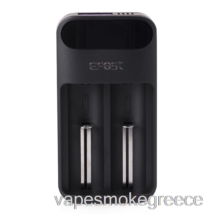 Vape Greece Efest Lush Q2 2-bay έξυπνος φορτιστής μπαταρίας Led