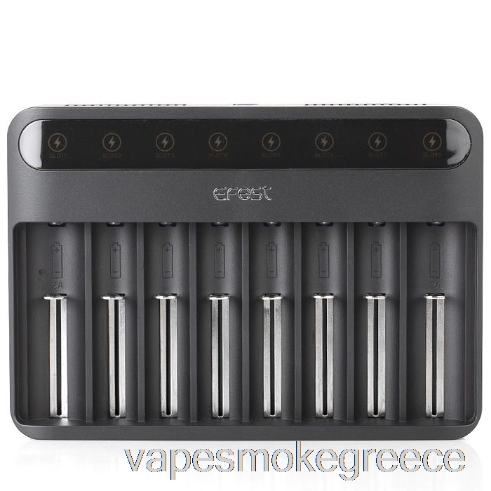 Vape Greece Efest Lush Q8 8 Bay έξυπνος φορτιστής μπαταρίας