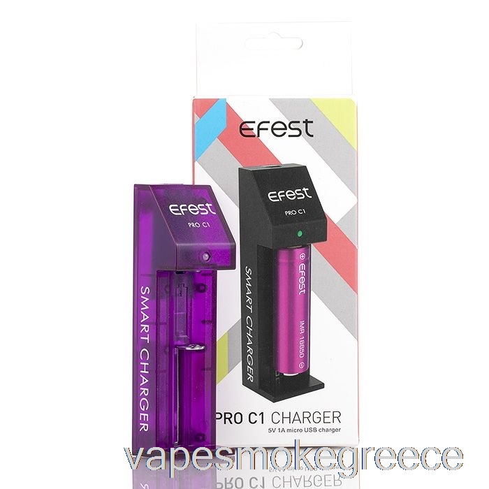 έξυπνος φορτιστής μπαταρίας Vape Greece Efest Pro C1 1-bay