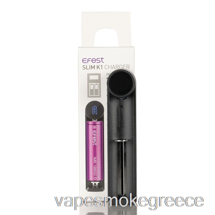 φορτιστής μπαταρίας μονής υποδοχής Vape Greece Efest Slim K1