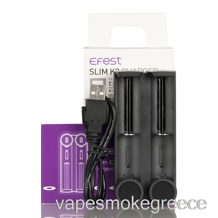 φορτιστής μπαταρίας δύο θυρίδων Vape Greece Efest Slim K2