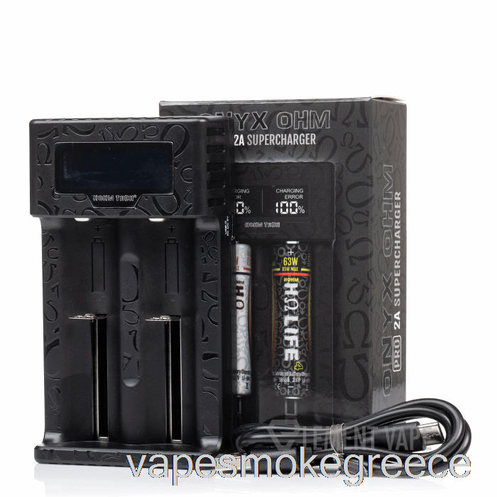 Vape Greece Hohm Tech Onyx Ohm 2a Matrix Display Charger 2-bay Charger
