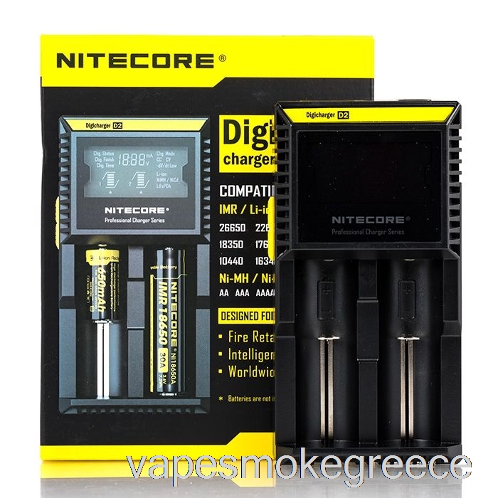 φορτιστής μπαταρίας Vape Greece Nitecore D2 (2-bay)