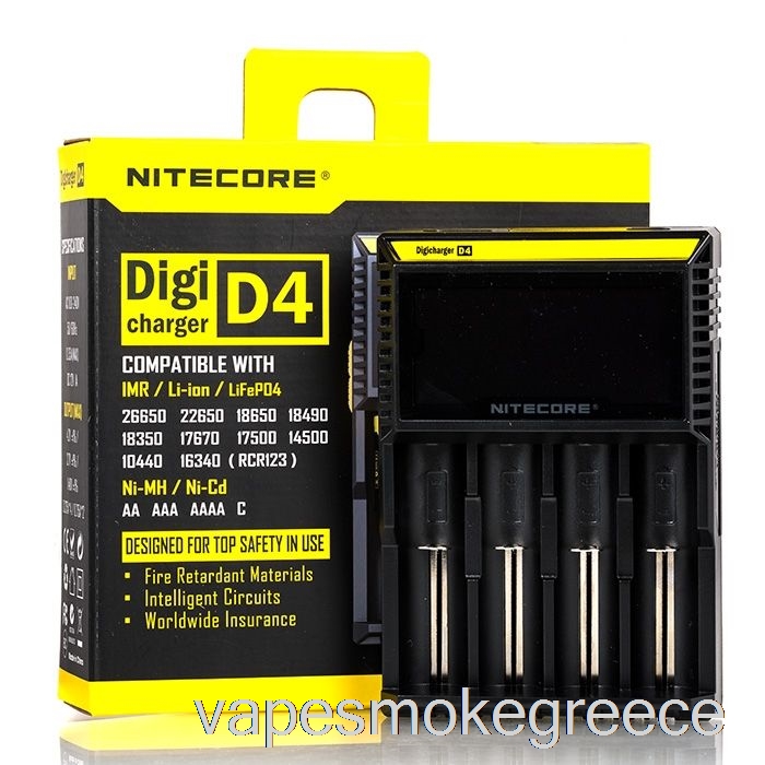 φορτιστής μπαταρίας Vape Greece Nitecore D4 (4-bay)