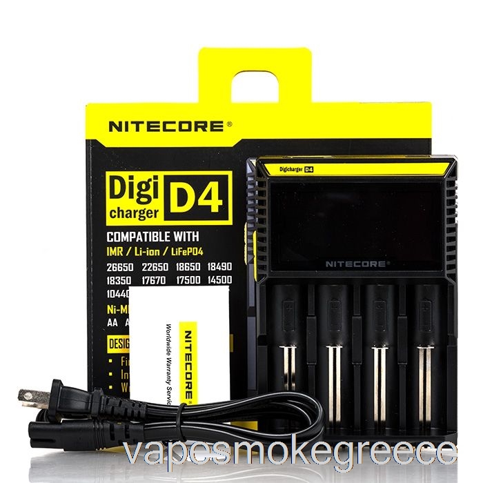 φορτιστής μπαταρίας Vape Greece Nitecore D4 (4-bay)